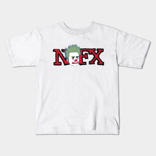 NOFX band merch funny cartoon style design Kids T-Shirt